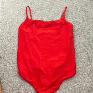 Red One-Piece Bodysuit